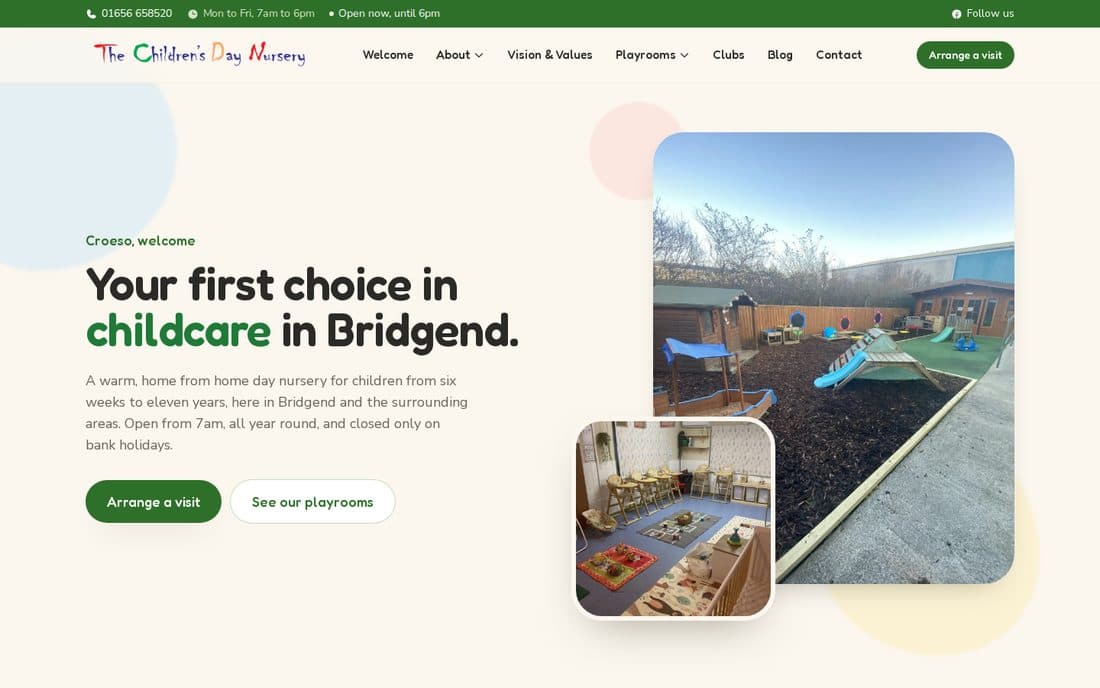 The Children's Day Nursery homepage