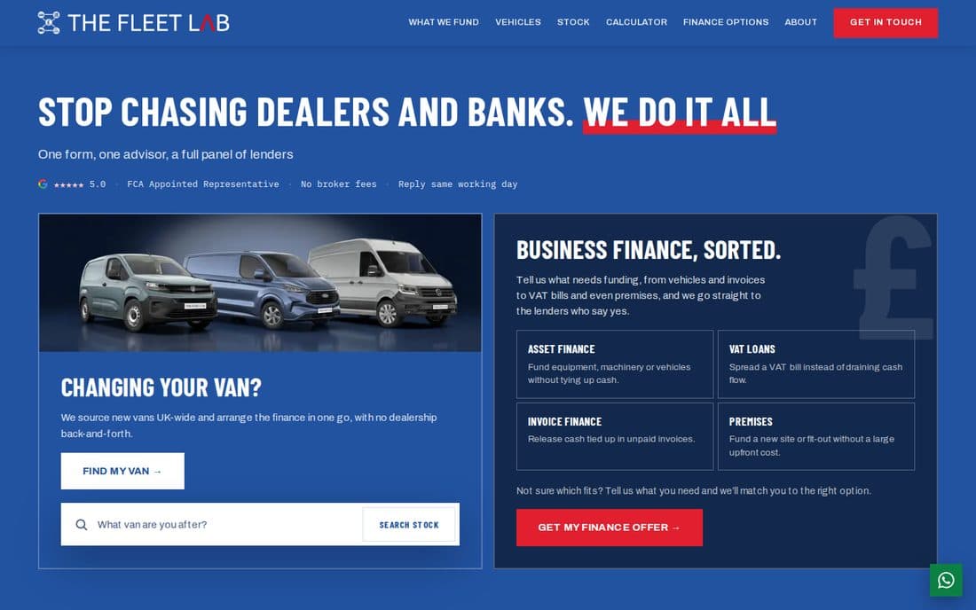 The Fleet Lab homepage